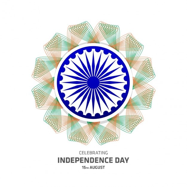 Free vector geometric shape with the colors of the flag of india