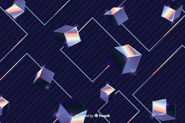 Free vector geometric shapes background eighties style