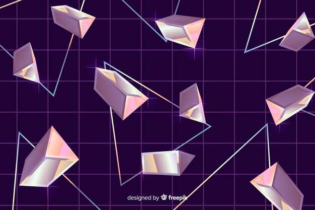 Geometric shapes background eighties style