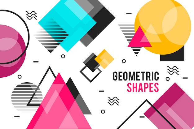 Geometric shapes background in flat design