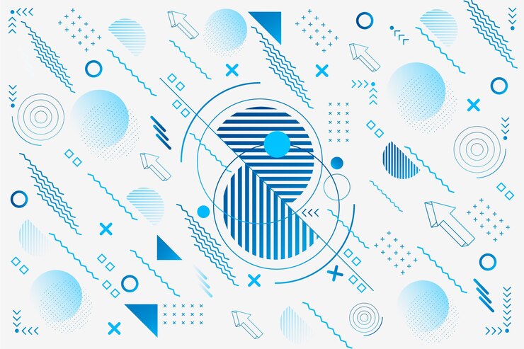 Free Vector geometric shapes background in flat design