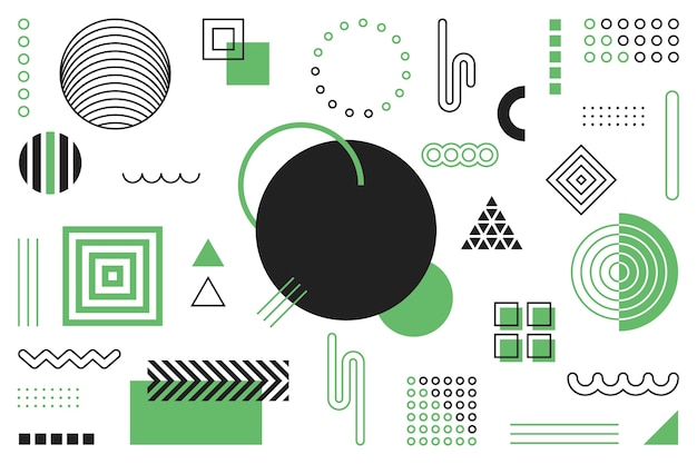 Geometric shapes background in flat design