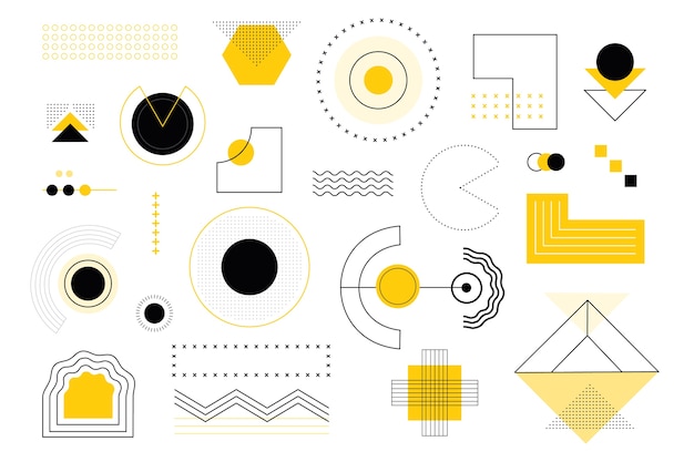 Geometric shapes background in flat design