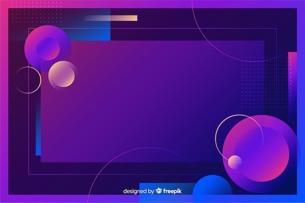 Geometric shapes background in flat design