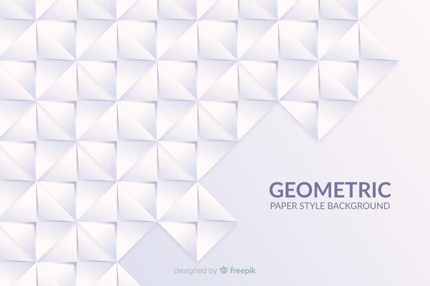 Geometric shapes background in paper style