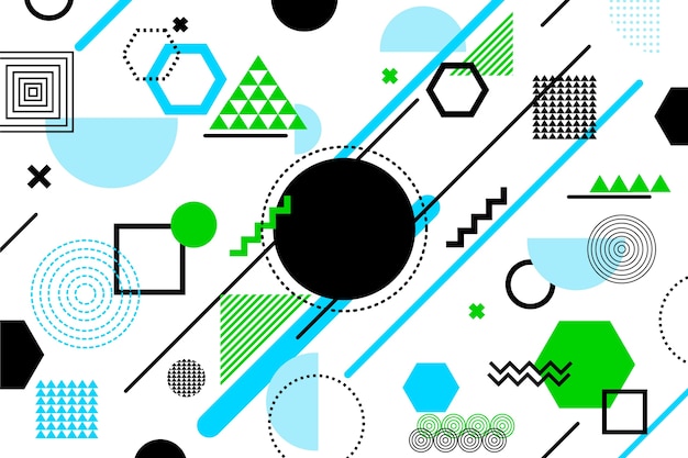 Free vector geometric shapes background