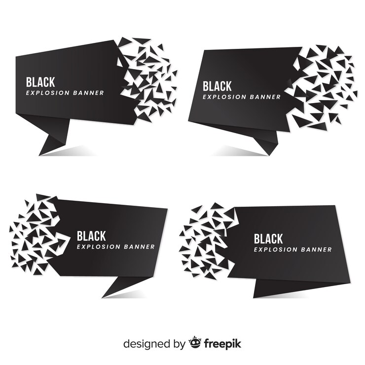 Free Vector geometric shapes banner set