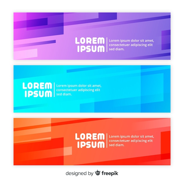 Free vector geometric shapes banner template