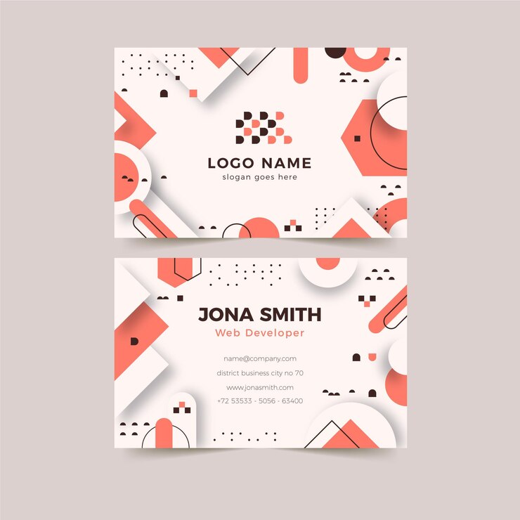 Free Vector geometric shapes business card template