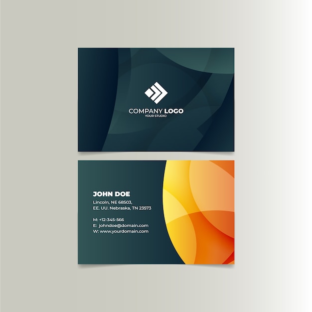 Free vector geometric shapes business card