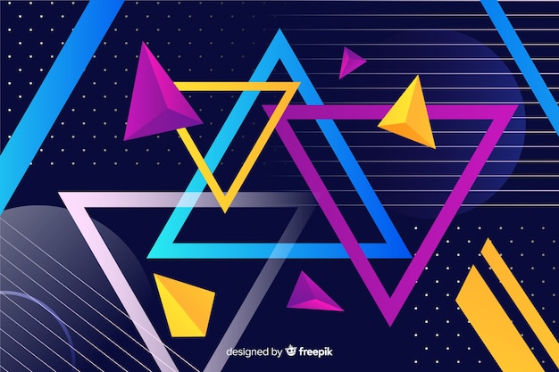 Free vector geometric shapes collection background