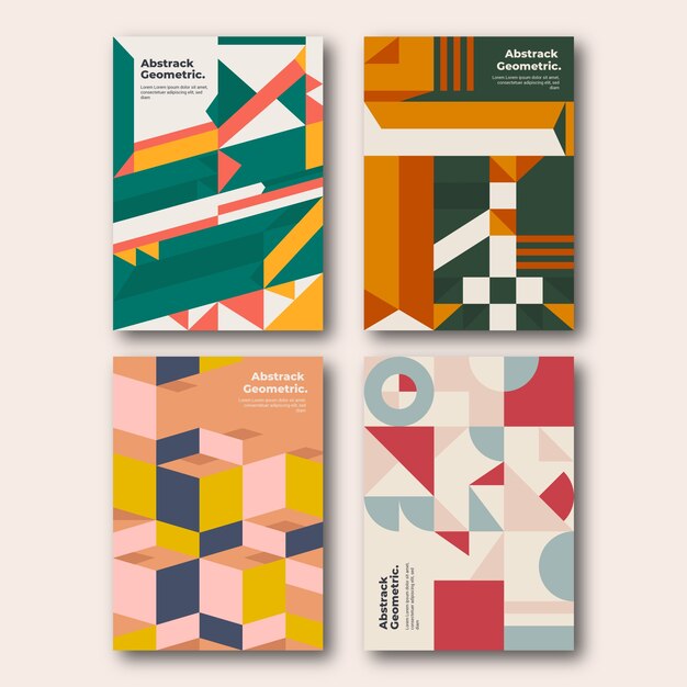 Geometric shapes in colours cover collection