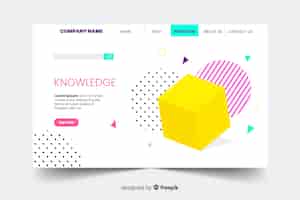 Free vector geometric shapes landing page