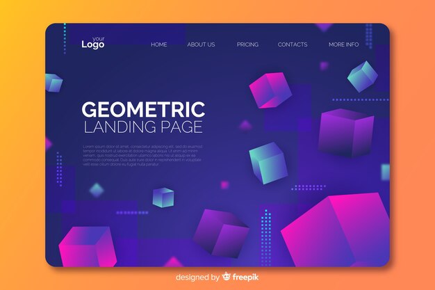 Geometric shapes landing page