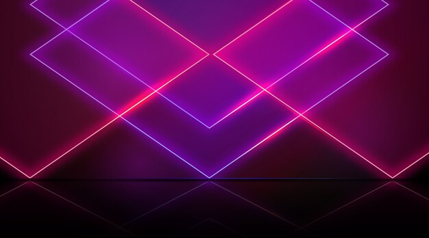 Geometric shapes neon lights background theme