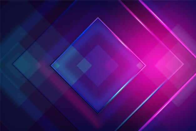 Geometric shapes neon lights wallpaper