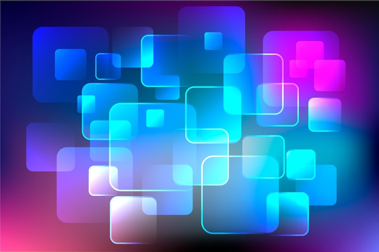 Free Vector geometric shapes neon lights wallpaper