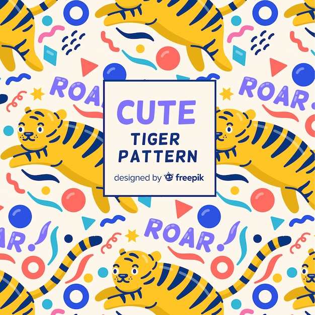 Geometric shapes tiger pattern