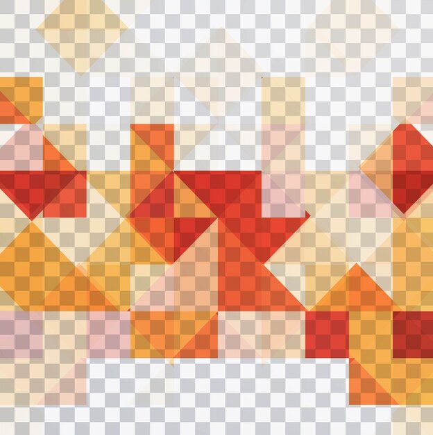 Geometric shapes on transparent background