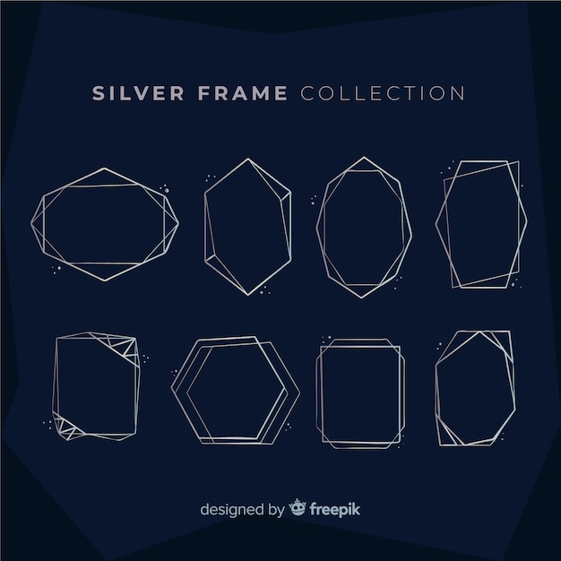 Geometric silver frame collection