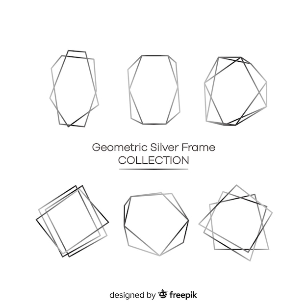 Geometric silver frame collection