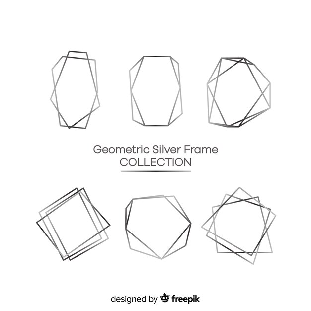 Geometric silver frame collection