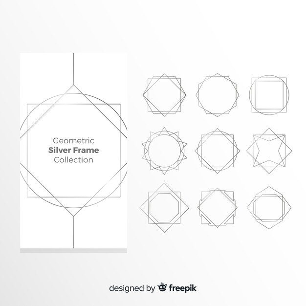 Geometric silver frame pack