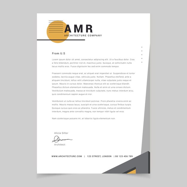 Geometric simple construction cover letter