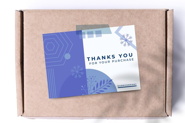 Geometric single color winter card template
