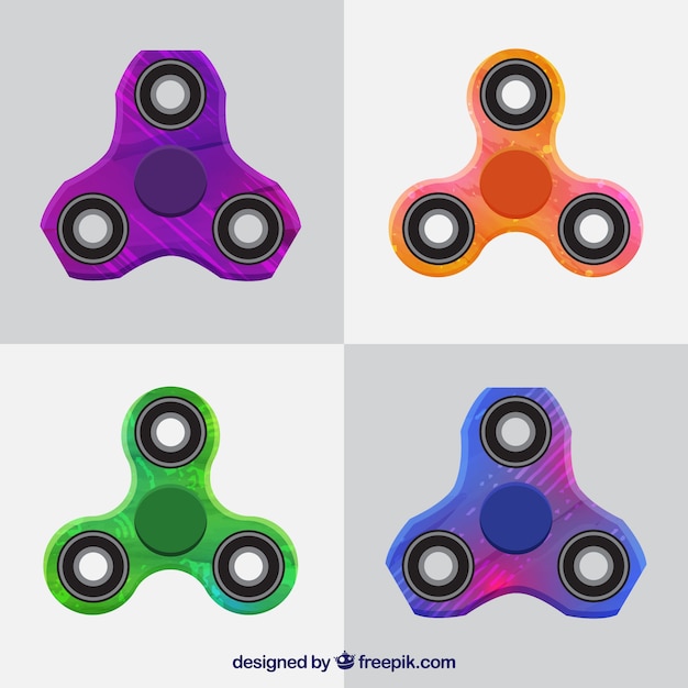 Vettore gratuito raccolta geometrica di spinner