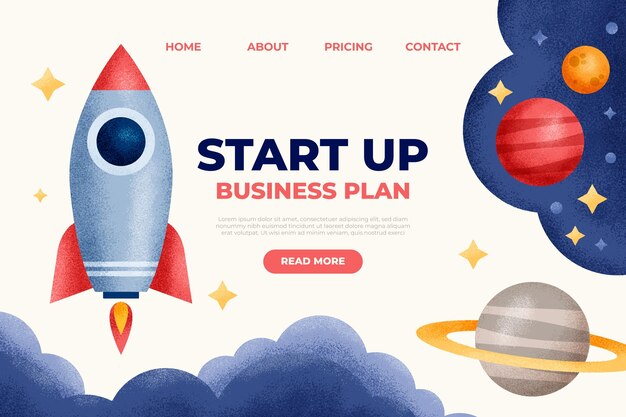 Geometric start up landing page template