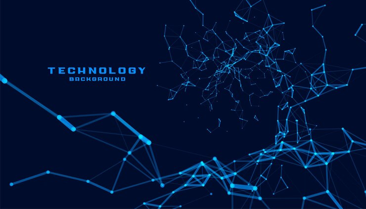 Free Vector geometric style futuristic web network background for internet connection