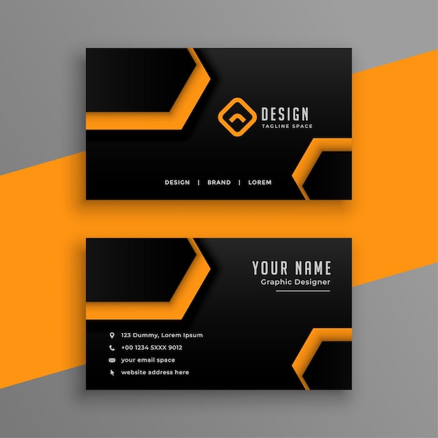 Free vector geometric style professional business card template a corporate stationery vector