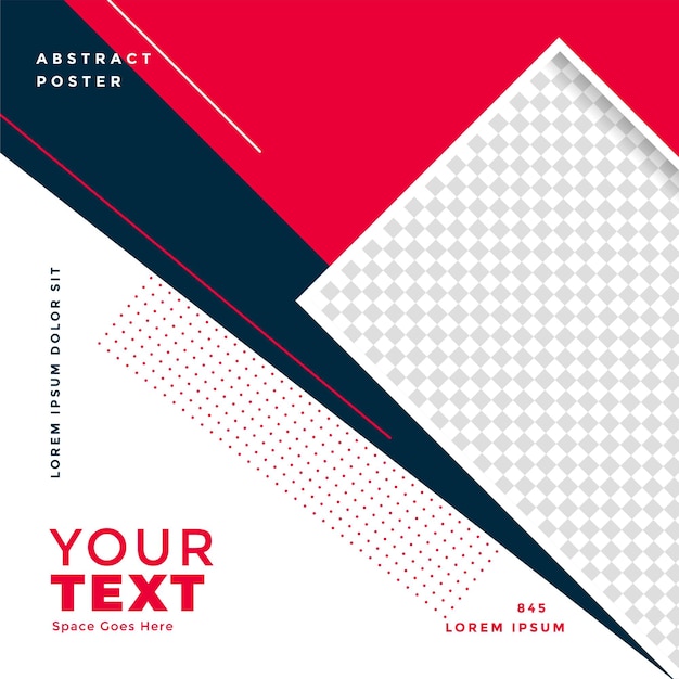 Geometric style social media post banner design