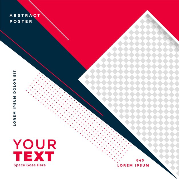 Geometric style social media post banner design