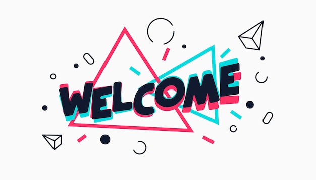 Free vector geometric style trendy welcome banner for corporate hiring event