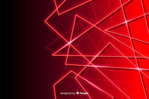 Geometric style with red lights background