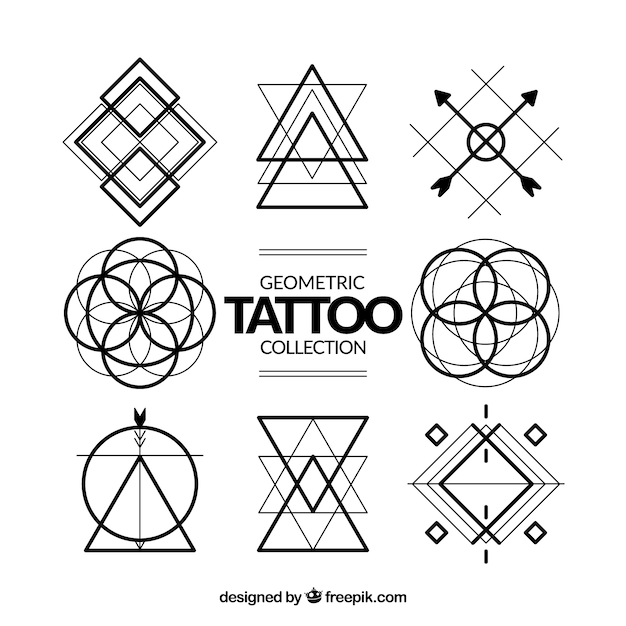 Geometric symbols tattoo collection