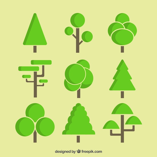 Free vector geometric trees