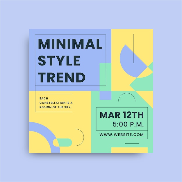 Free vector geometric trends event instagram post