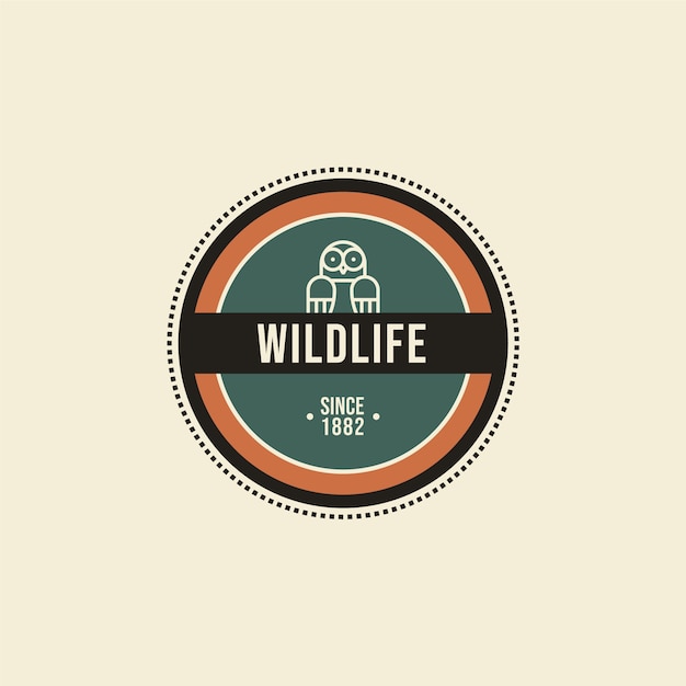 Free vector geometric wildlife logo