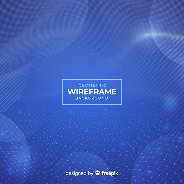 Geometric wireframe background