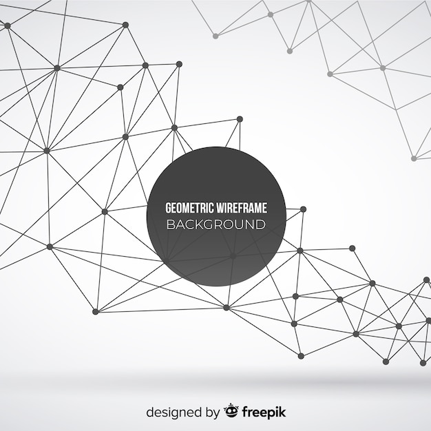 Free vector geometric wireframe background