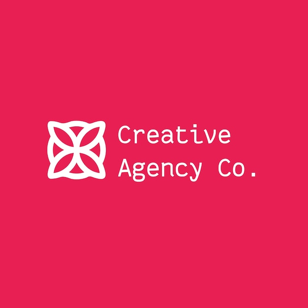 Free vector geometric young creative agency logo template