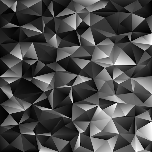 Geometrical abstract irregular triangle background - polygon vector illustration from dark grey triangles