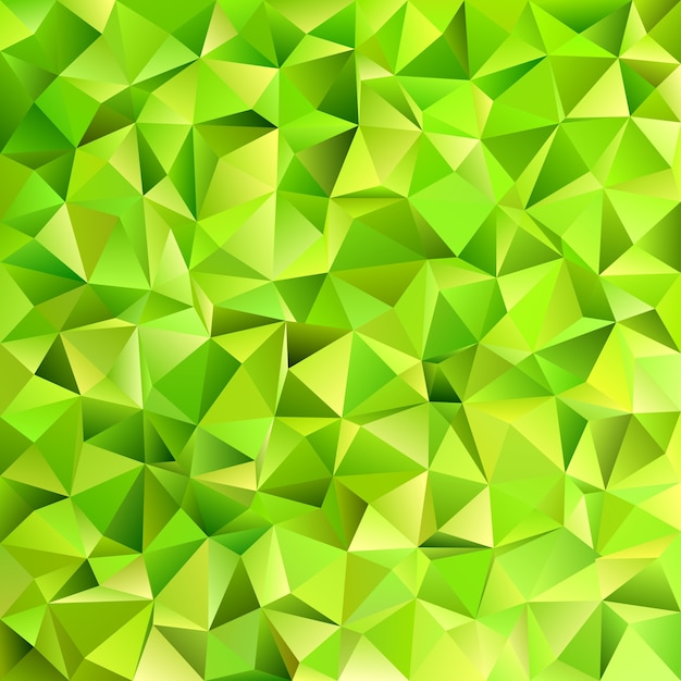 Geometrical abstract irregular triangle tile pattern background - vector design from triangles in lime green tones