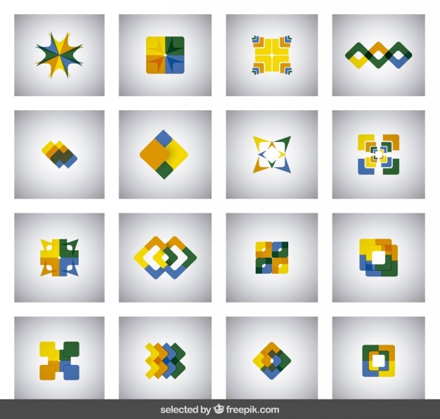 Free Vector geometrical abstract logos