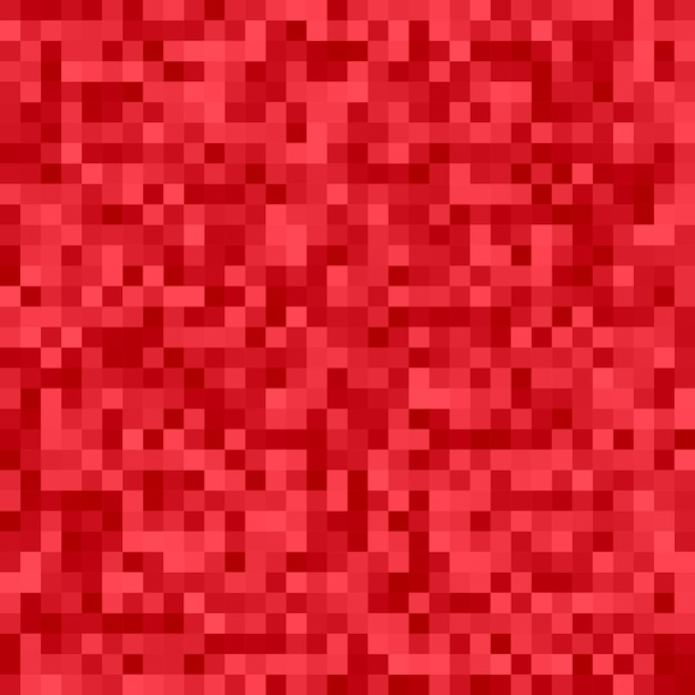 Geometrical Abstract Square Mosaic Background – Vector Design in Red Tones