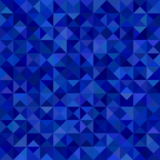 幾何学的な三角形のモザイクパターンの背景 - 青色の三角形からのベクトルグラフィック