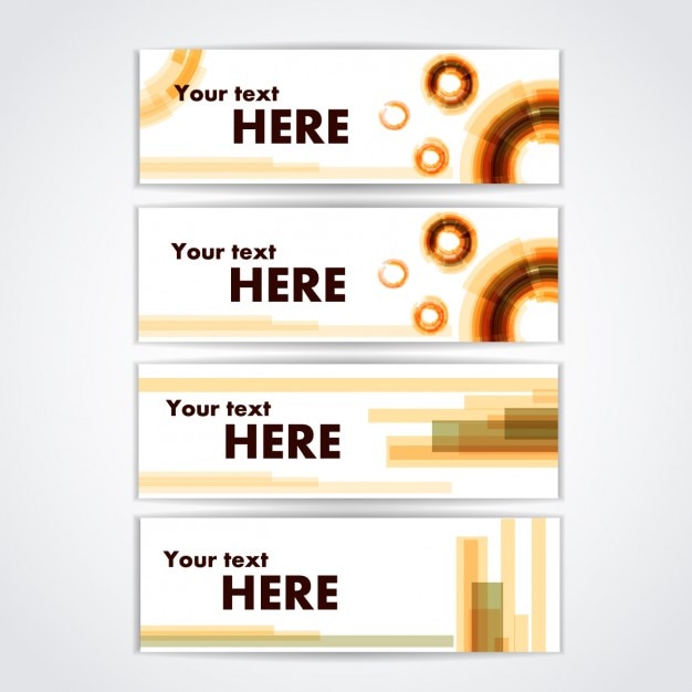 Free Vector geometrical banners in orange tones